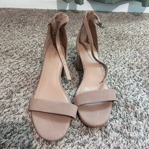 Nude Block Heel Sandals